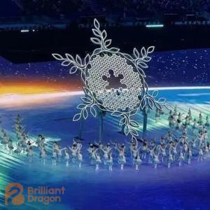 The LED flashes at the opening ceremony of the Beijing 2022 Winter Olympics.