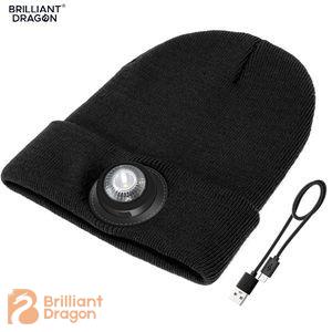 500 Lumens USB-C Charging LED Knitted Hat Headlamp Running Light Lamp Removabal