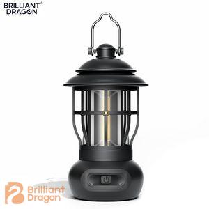 New Portable Tent Retro Camping Light Emergency Lamp Vintage COB USB Rechargeable Outdoor Camping Lantern