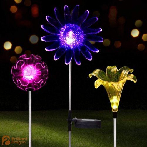 Flower shape solar garden light
