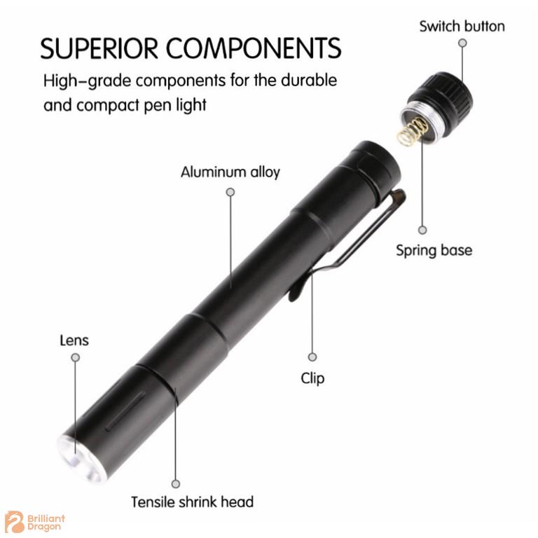 LED 2AAA Battery Pen Light for Dentist & Medical Usage Waterpoof IP66