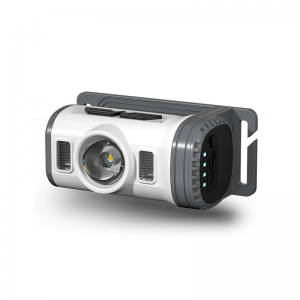 Mini Waterproof Headlamp 8 Work Modes with Red Blue Warning Light Clip  For Outdoor Emergency Running 