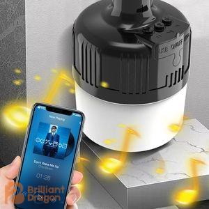 Multi function rechargeable bulb with hook & bluetooth speaker