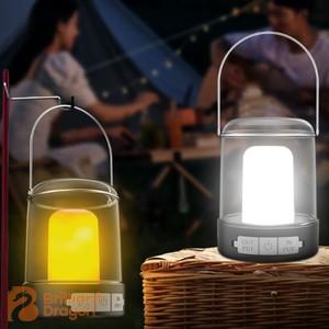 Outdoor dual color rechargeable camping lamps
