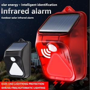 Outdoor solar infrared alarm security light