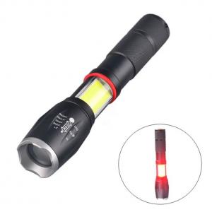 Rechargeable Zooming Adjustable T6 & COB Flashlight with Magnetic Base