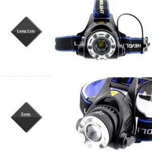 T6 LED Headlamp / Bike Light Coal Miner Zoom Focus Outdoor Flashlight 