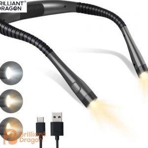 USB Rechargeable LED Neck Hung Reading Light Flexible Arms Neck Book lamp USB Rechargeable LED Neck Hung Reading Light Flexible Arms Neck Book lamp
